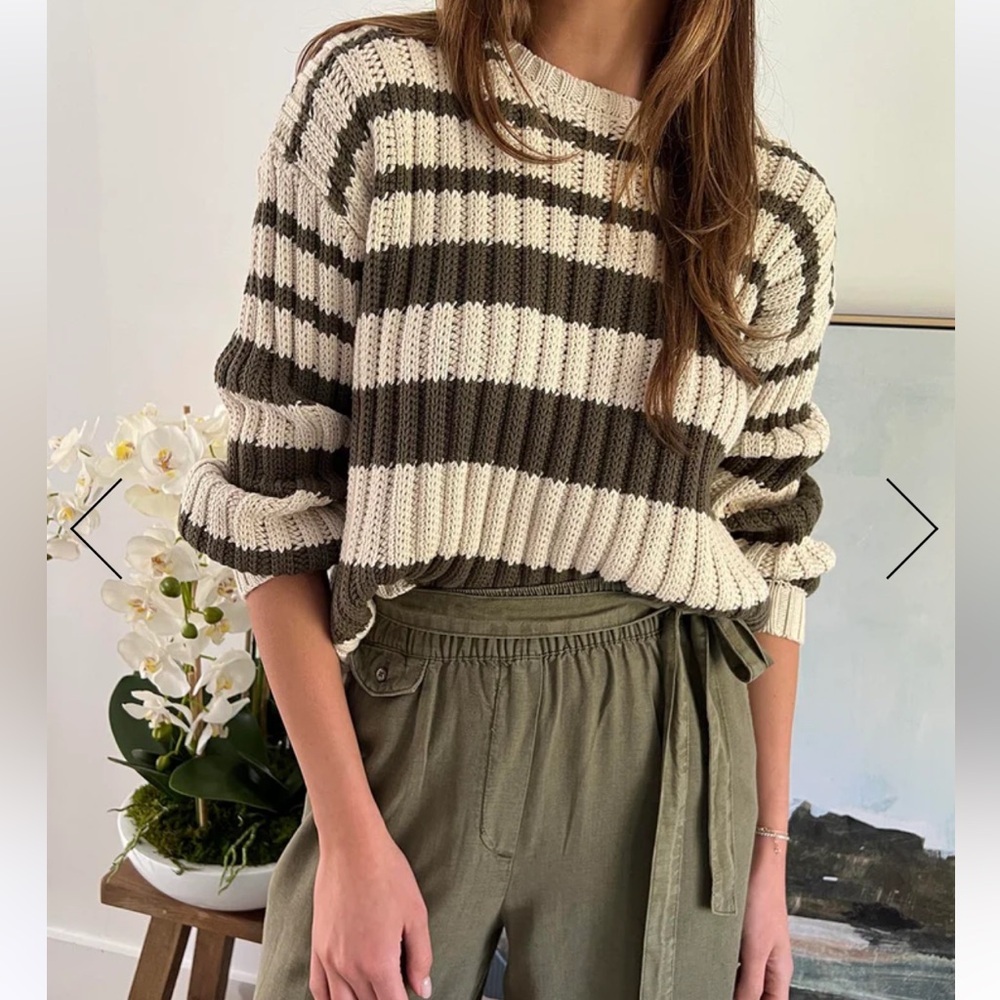 Splendid X Rachelove Striped Crew Neck Reversible Cardigan Sweater sz XS - Picture 5 of 13